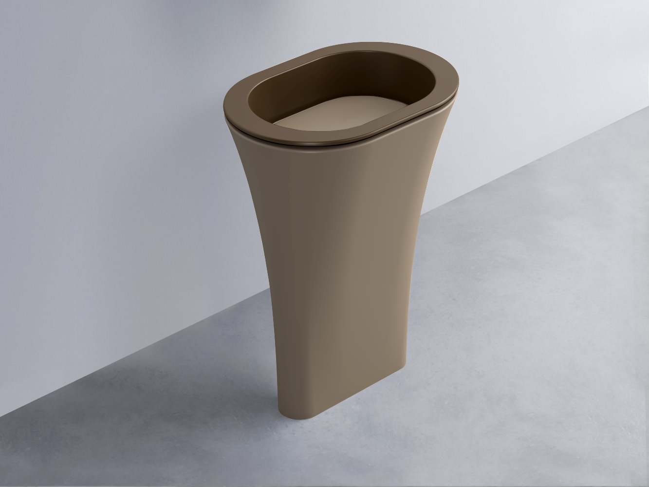 AMLA65-CA+AMPILO-AN+AMCOLO-AN Раковина Amedeo Ovale отдельностоящая cielo Enjoy + Amedeo Ceramica Cielo