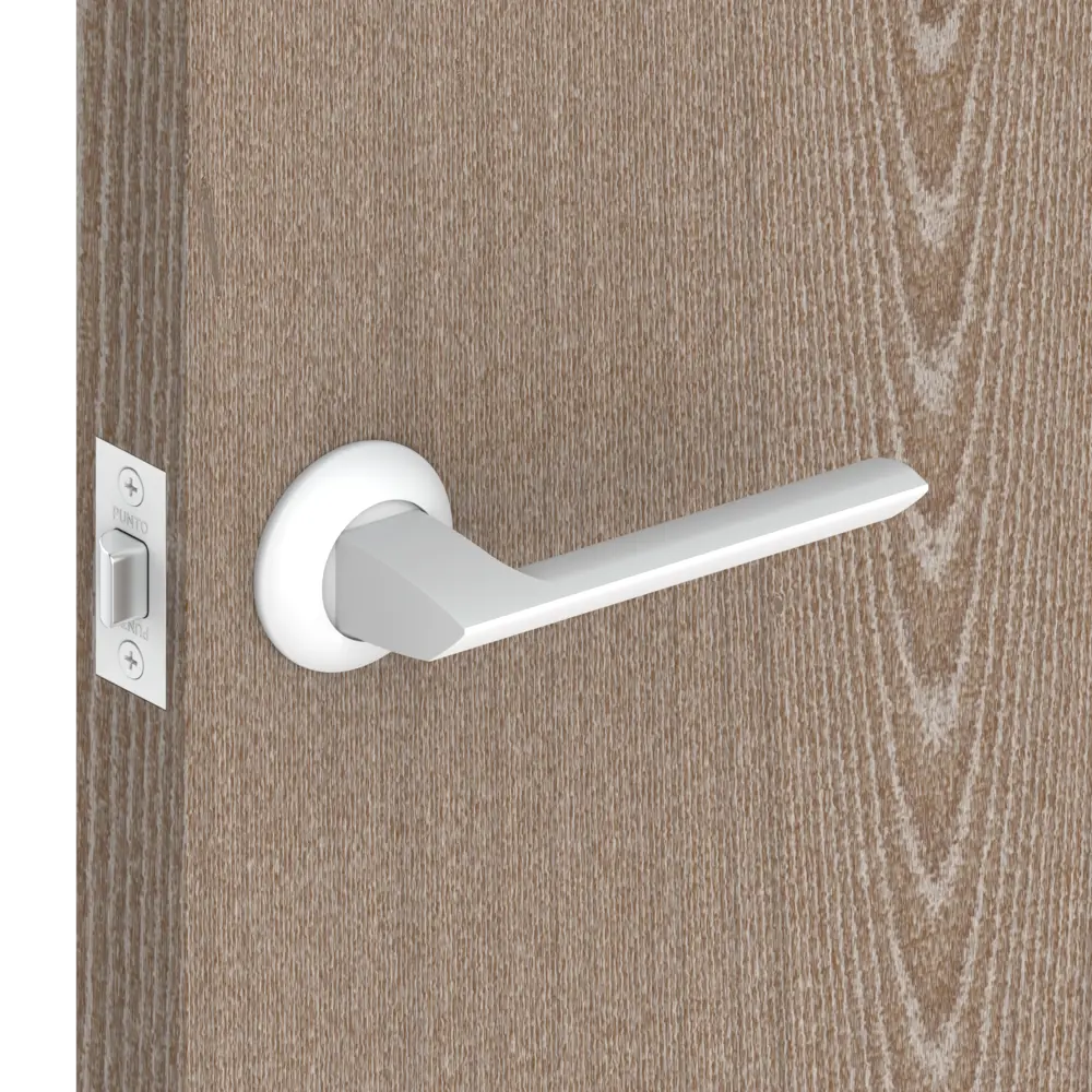 Дверные ручки Punto Blade TL/HD WH-19, без запирания, комплект, цвет белый STLM-2190008 - Вид №7