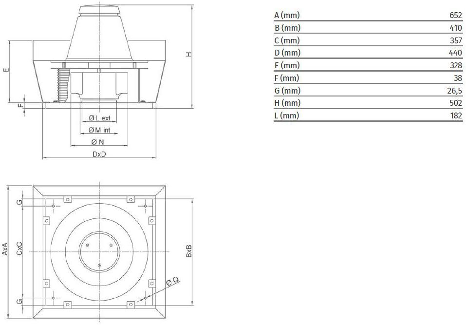 Vortice Центробежный крышный вентилятор с вертикальной разгрузкой Torrette tr-e-v 15182 - Вид №1