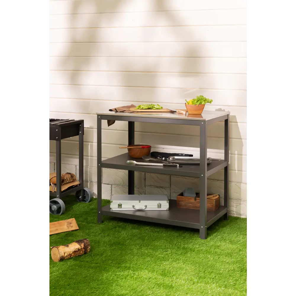 GRATAR Patio P-01 — уличный стол с регулируемыми ножками и полками 83992268 STLM-0045924 - Вид №3