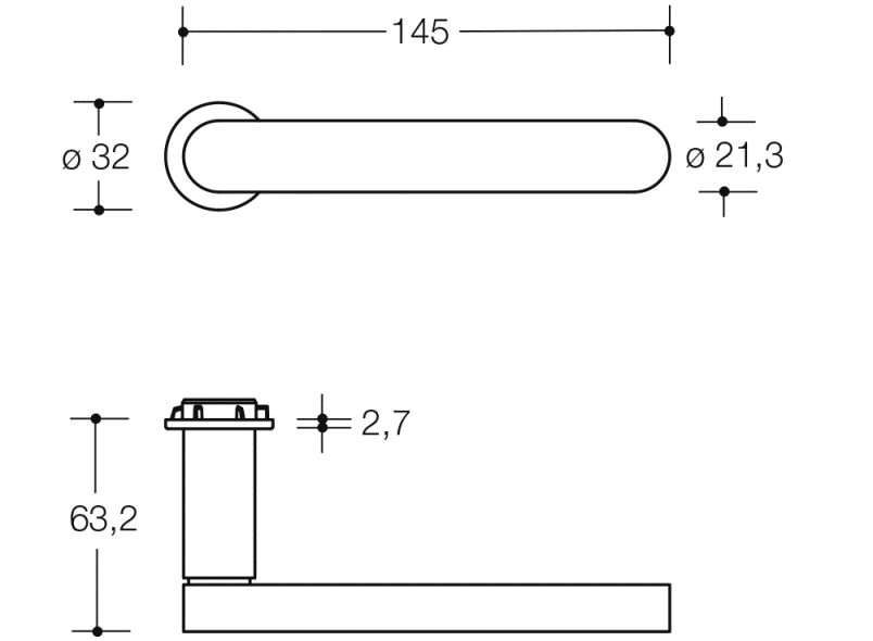 270XPM06.130 набор дверных ручек HEWI Beschläge für Innentüren  - Вид №6