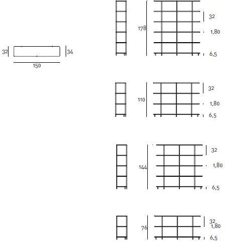Living Divani Книжный шкаф двухсторонний лакированный Aero sun-id-1453353 - Вид №5