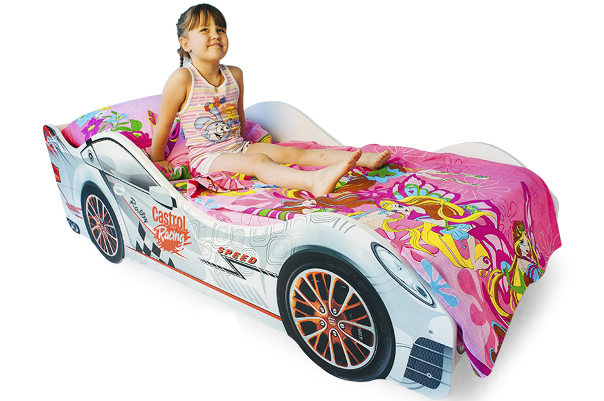 Детская кровать-машина "Безмятежность" БЕЛЬМАРКО  326741 Белый Santreyd  - Вид №1