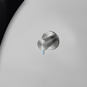 Запорный вентиль матовая сталь с голубой ручкой Toki Radomonte TKI50SCIL27