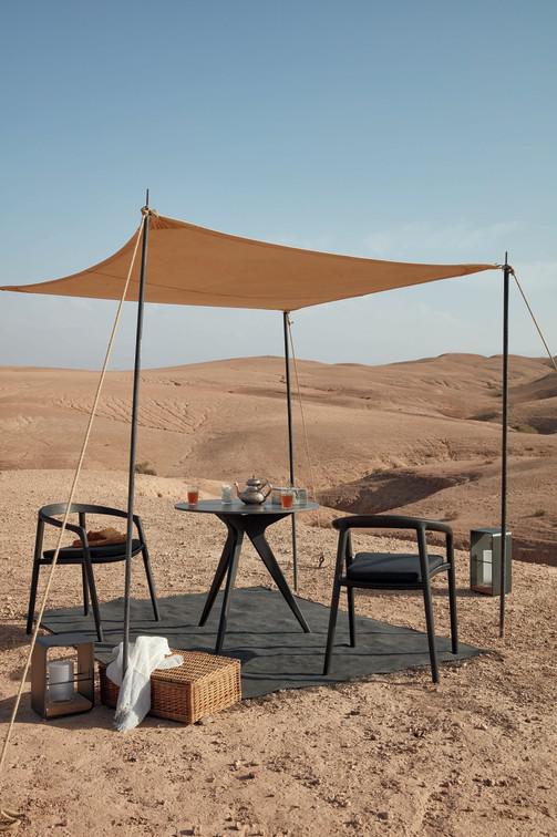 MNST976 Обеденный стол teak nero ⌀80см Manutti Torsa - Вид №27