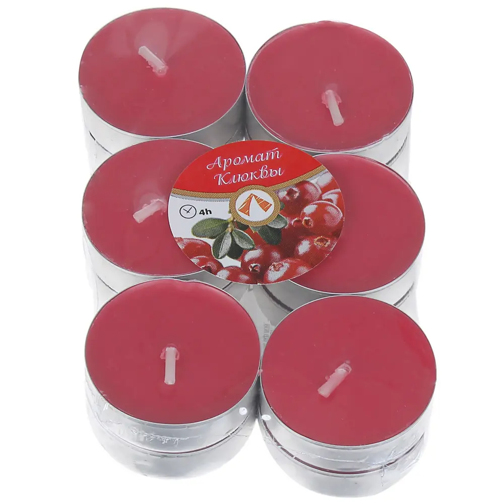 Набор свечей чайных ароматизированных «Клюква», 12 шт Santreyd STLM-2144275
