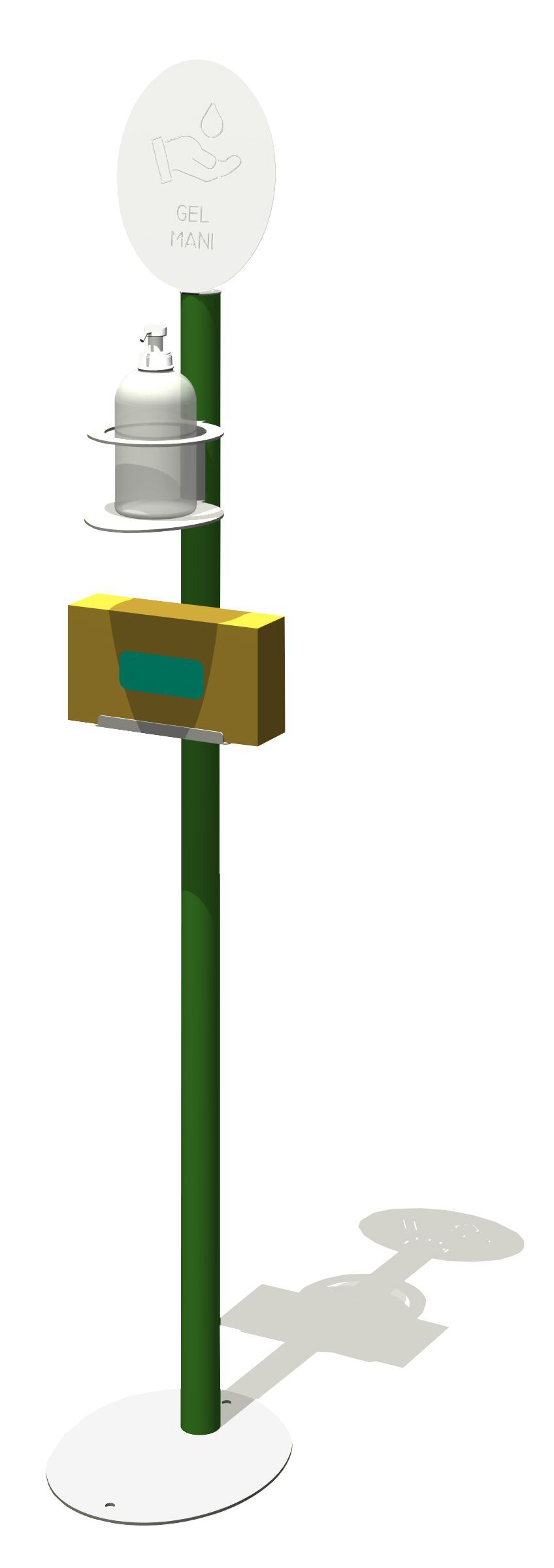 Металлический дезинфицирующий дозатор геля CITYSì SANISTAND LINDO ARCH-00096362 - Вид №12