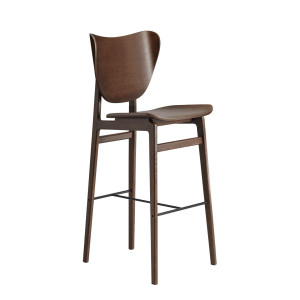 Высокий дубовый стул с подставкой для ног