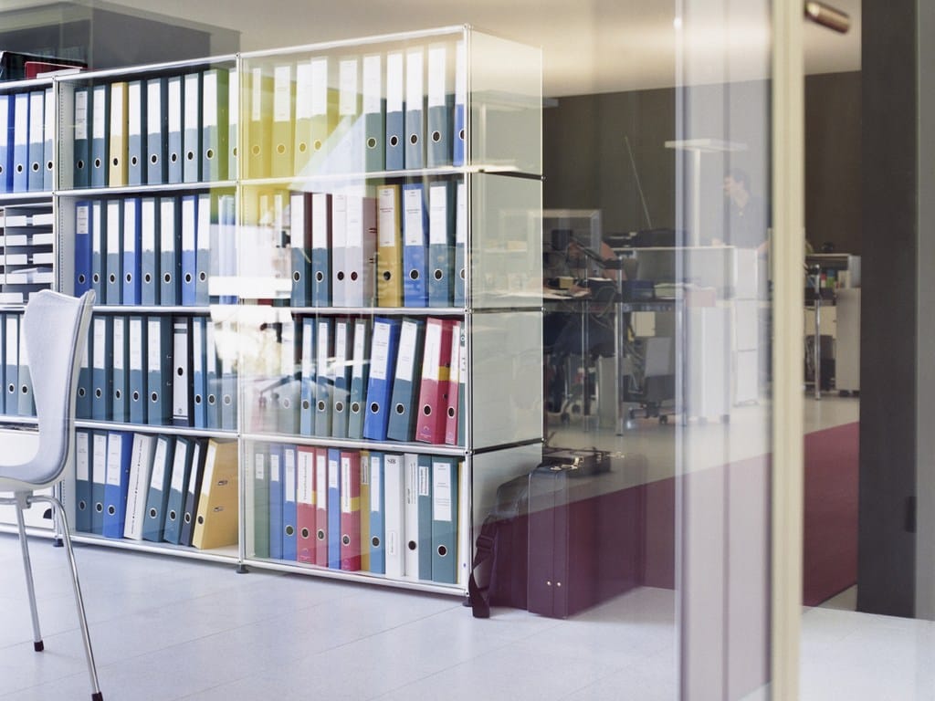 Металлический модульный высокий офисный шкаф USM USM Haller System ARCH-00040243 - Вид №2