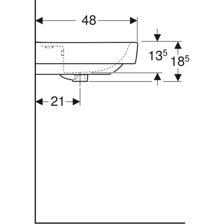501.723.00.1 Накладная раковина Geberit Renova Plan Geberit  - Вид №47