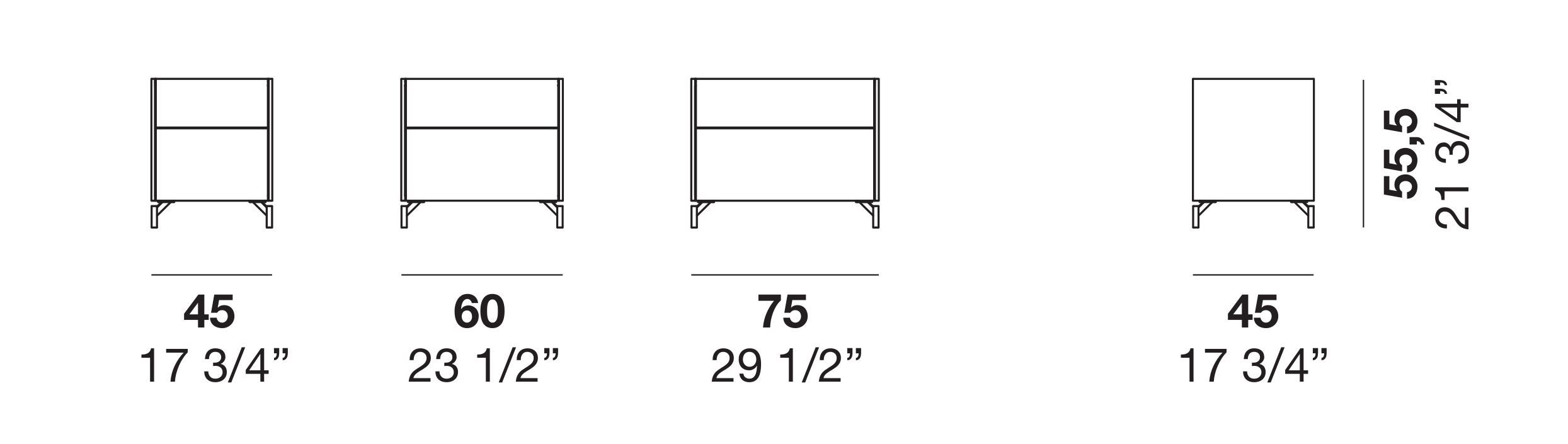 Деревянная тумбочка с ящиками Alf DaFrè ущелье ARCH-00069348 - Вид №8