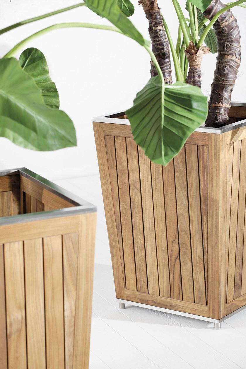 Atmosphera Высокий садовый горшок из тикового дерева Desert De.c1 - Вид №4