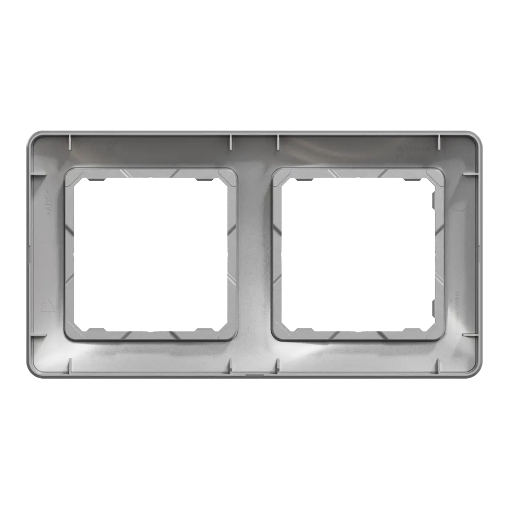 Рамка для розеток и выключателей Systeme Electric Sedna Design 2 поста, цвет алюминий STLM-2199755 - Вид №2