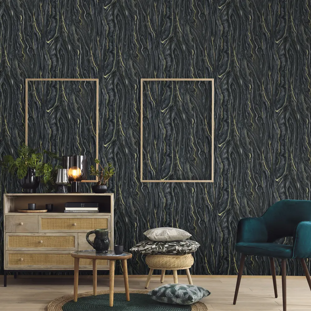 Обои флизелиновые Erismann Elle чёрные 1.06 м 12077-15 STLM-2081551 - Вид №2