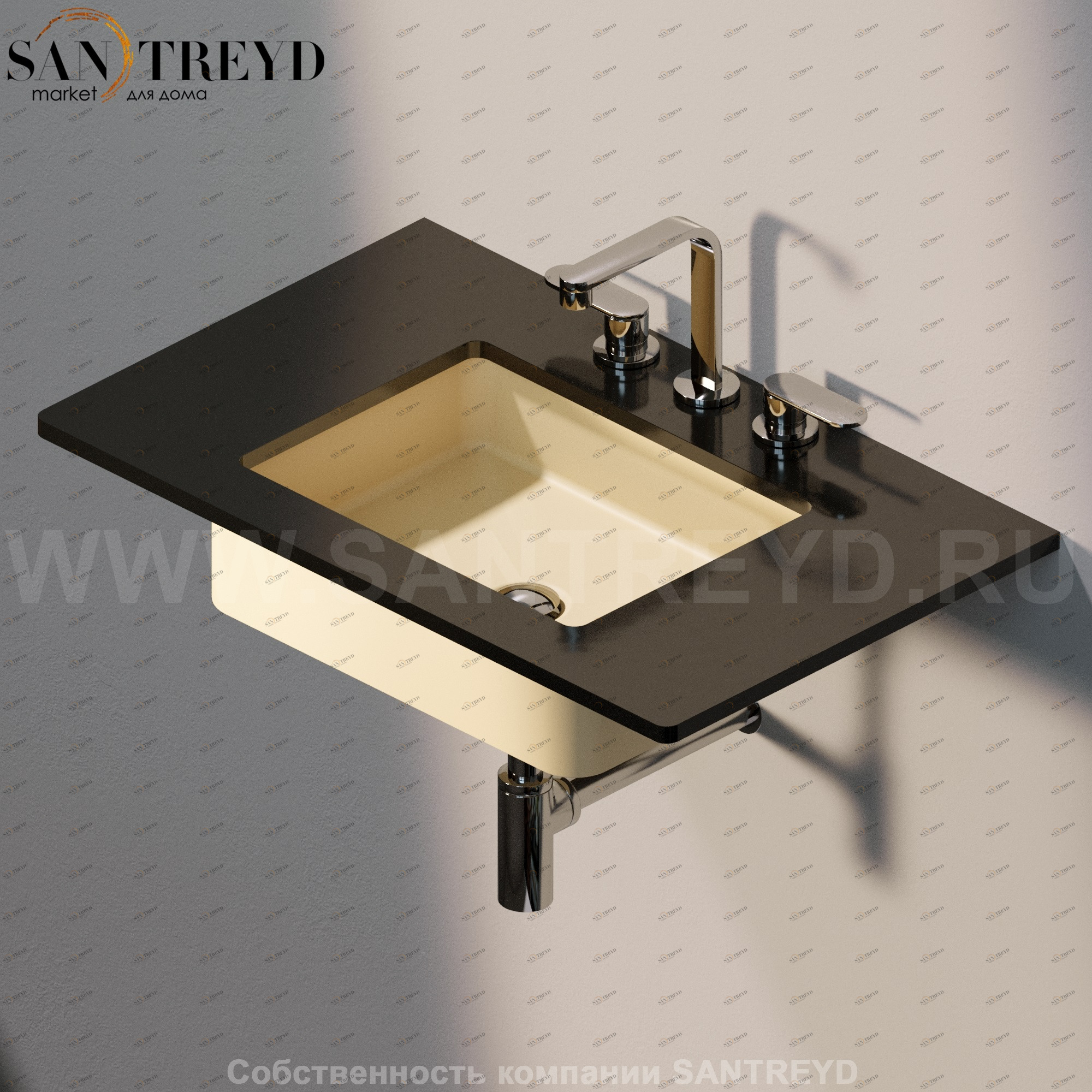 MW48SP1019 Накладная раковина под столешницу  квадратная Ceramica Flaminia Miniwash