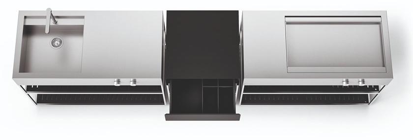 Boffi Газовая летняя кухня из нержавеющей стали с барбекю sun-id-1345666 - Вид №1