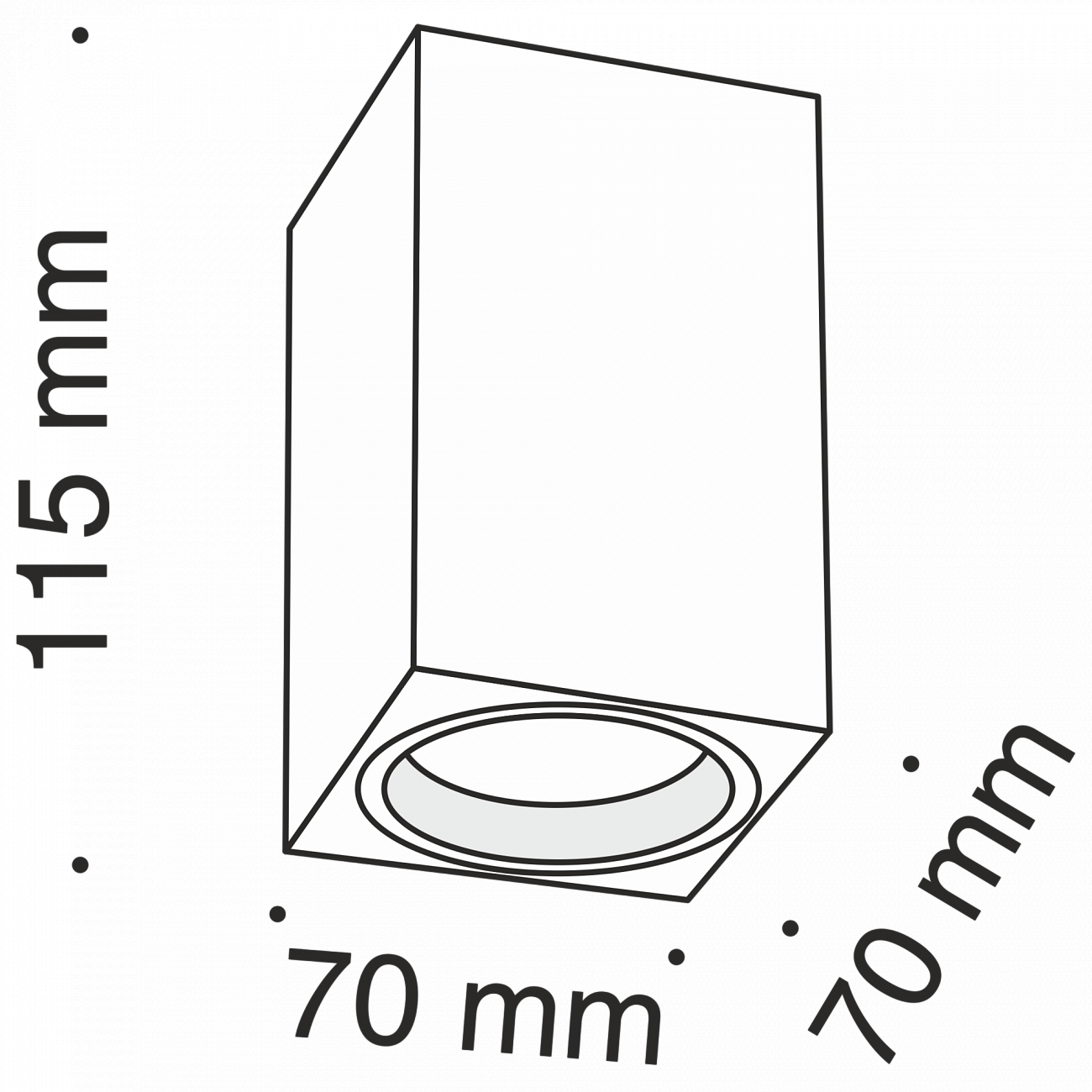 Спот потолочный галогеновый 7х7 см белый Alfa C011CL-01B TECHNICAL CEILING & WALL 00-3956950 Черный  - Вид №2