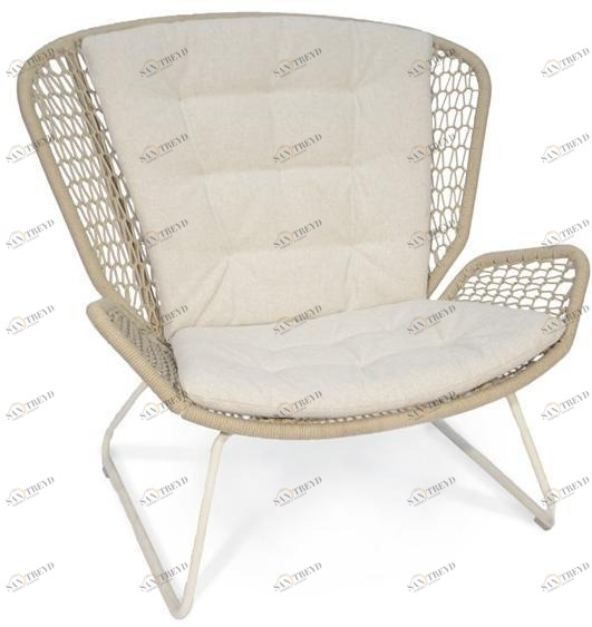 FISCHER MÖBEL Алюминиевое садовое кресло Sled Relax с подлокотниками Wing light 2754