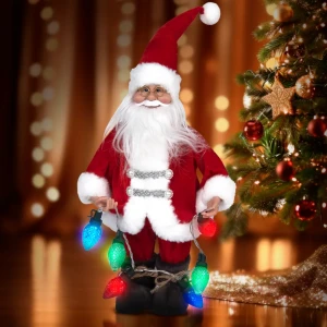 89381617 Электрогирлянда - фигура Дед Мороз для дома 6 ламп 40 см красно-белый STLM-1325517