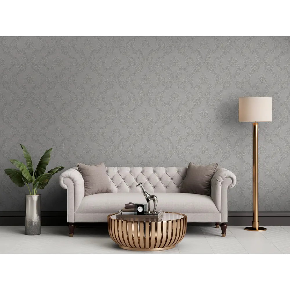 Флизелиновые обои WALLSECRET Catalana серые для стильного интерьера 89366710 STLM-1366692 - Вид №4