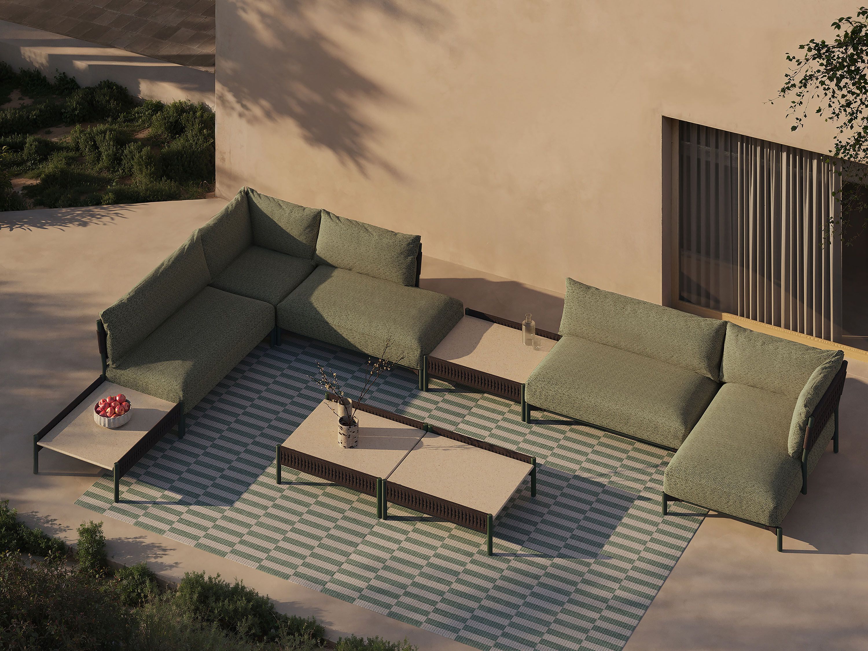 Ткань прямоугольный сад пуфик Andreu World Brezal ARCH-00150684 - Вид №3