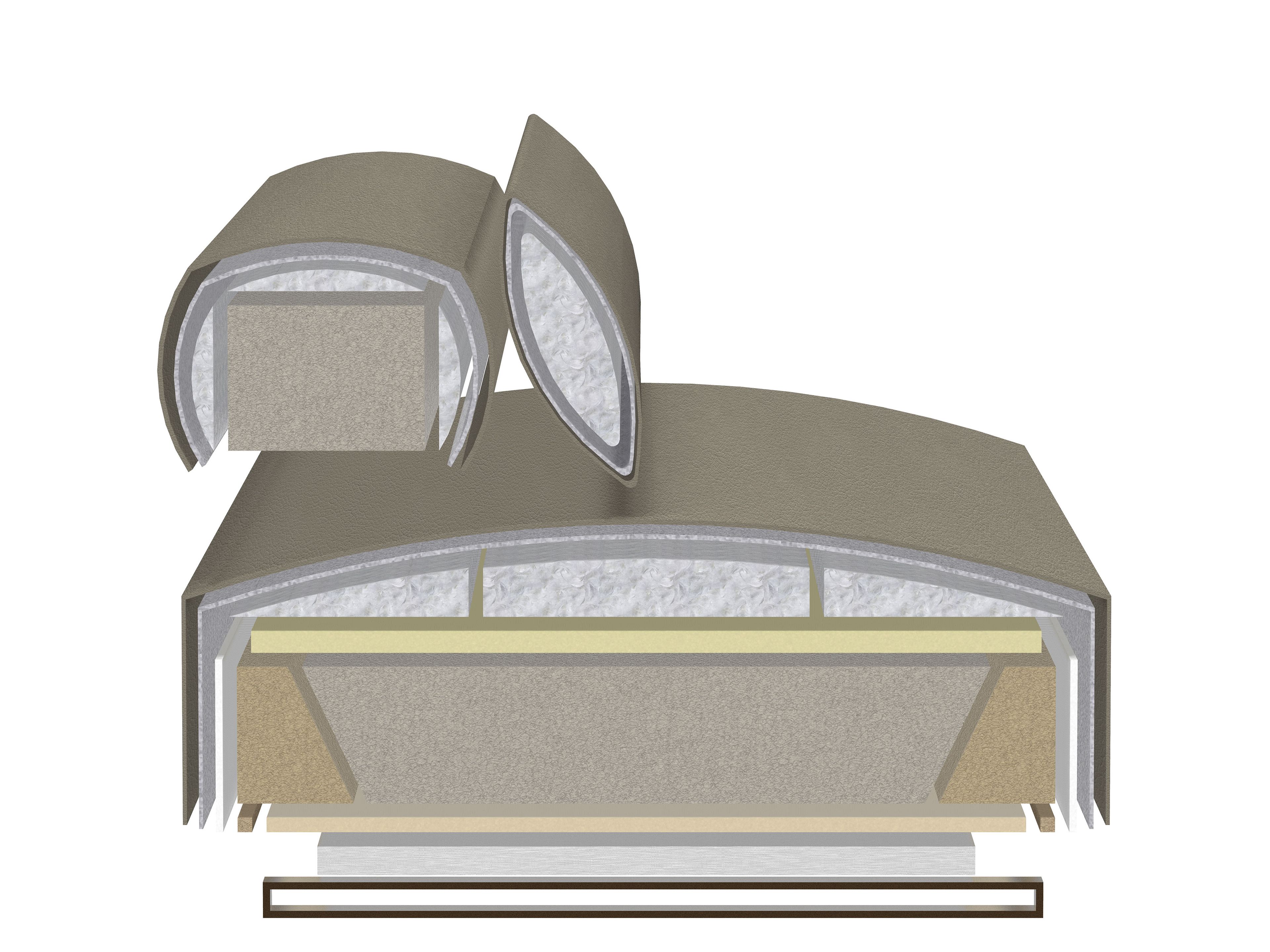 Угловой диван из нубука ALBEDO M1 ARCH-00130420 - Вид №2