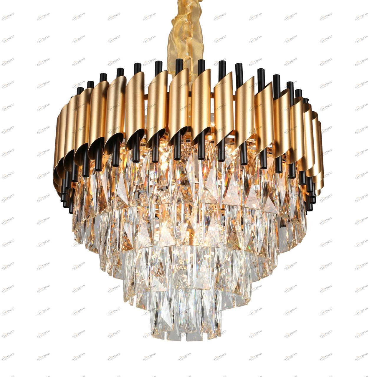 Подвесная люстра Omnilux Fontevivo OML-81903-12 OMNILUX ДИЗАЙНЕРСКИЕ, FONTEVIVO 337193 Золото;прозрачный 