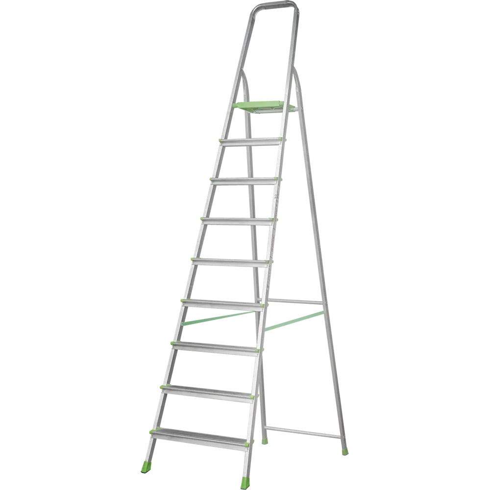 Стремянка алюминиевая Kroft 9 ступеней, максимальная нагрузка 150 кг STLM-2190779