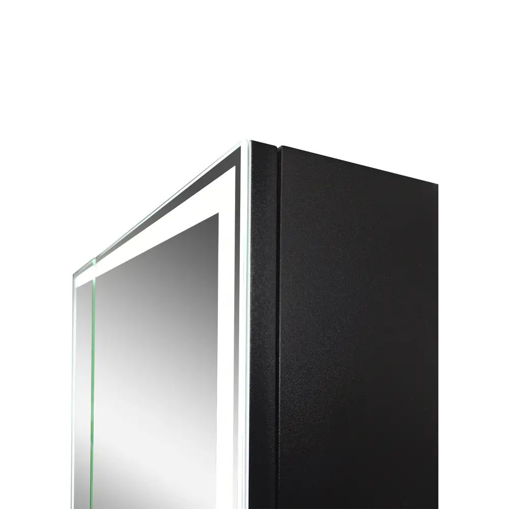 Шкаф зеркальный подвесной Montero Black LED с подсветкой 100x80 см цвет черный 89180066 STLM-2102448 Santreyd - Вид №2