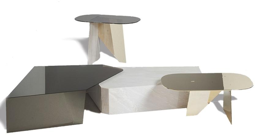 Paolo Castelli Низкий стол из розового мрамора и цветного стекла sun-id-1372390 - Вид №2