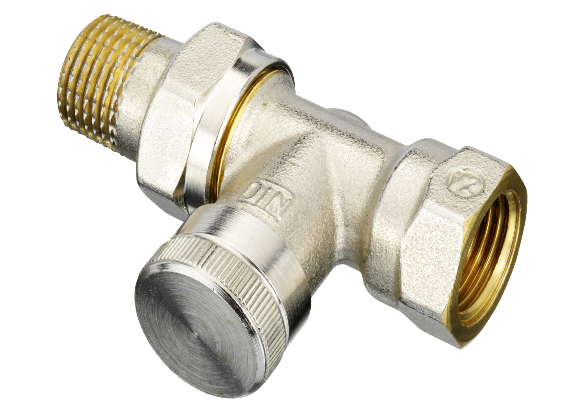 Danfoss Клапан RLV для бокового присоединения к радиатору RLV-CX Клапан запорный Ду 15, прям. хром 003L0274  - Вид №8