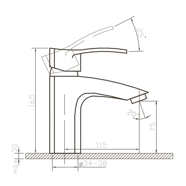40-04P Delta  Смеситель для умывальника  ARGO kran  - Вид №1