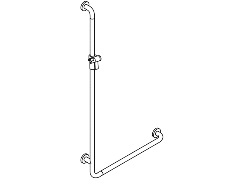 805.33.220R Угловая ручка с держателем для душа, правостороннее исполнение HEWI Greifen  - Вид №2
