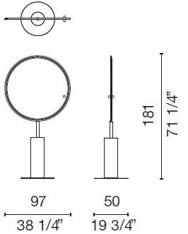 Cappellini Поворотное напольное зеркало  Vam1  - Вид №2