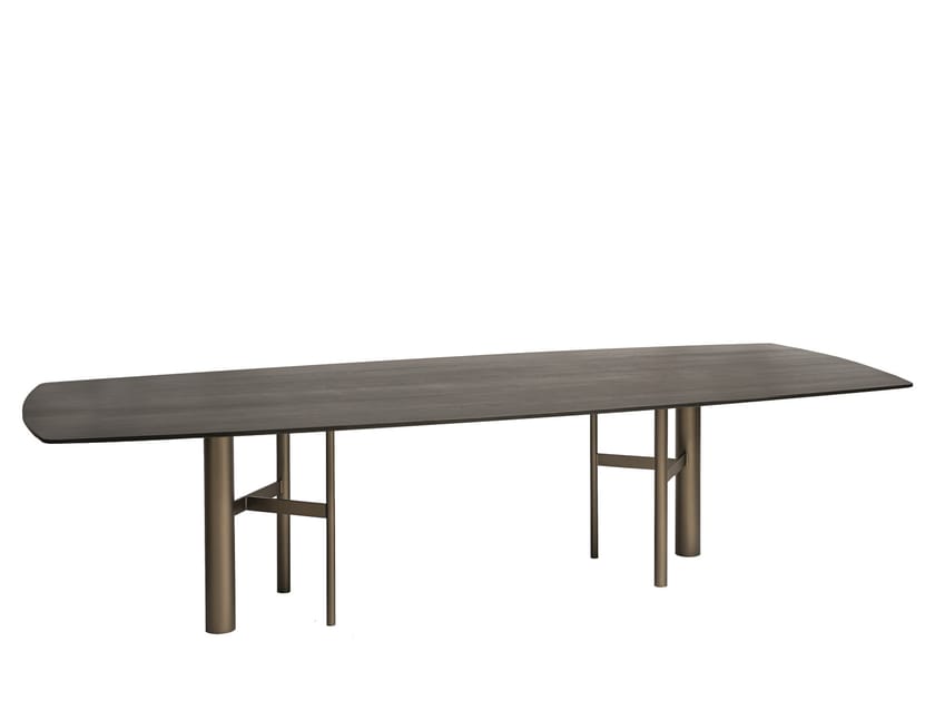 Деревянный прямоугольный обеденный стол Shake парк ARCH-00097598