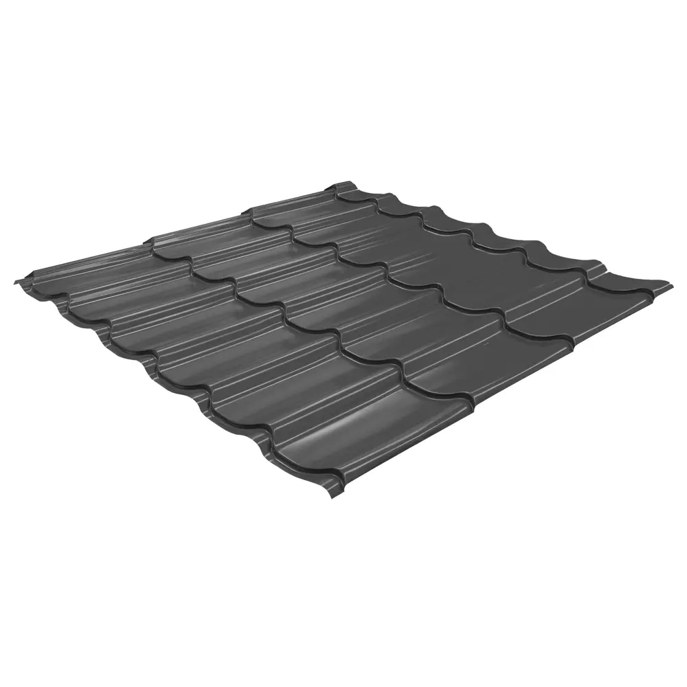 Металлочерепица 0.5 мм ГОСТ 1170x1180 мм RAL 7024 серый Grand Line STLM-2167099 - Вид №1