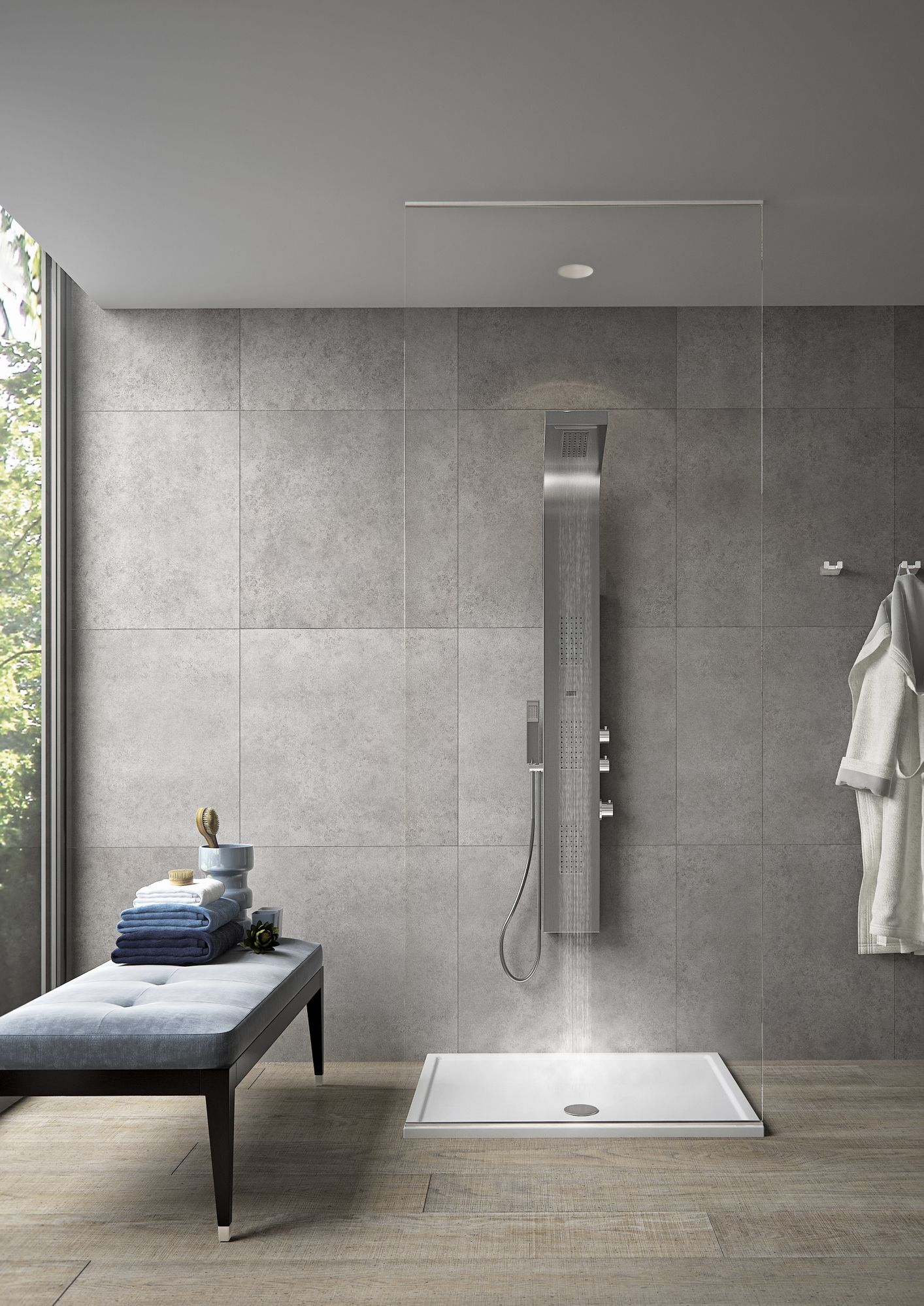 Металлическая душевая колонна с ручным душем GEDY SPA ARCH-00103576 - Вид №5