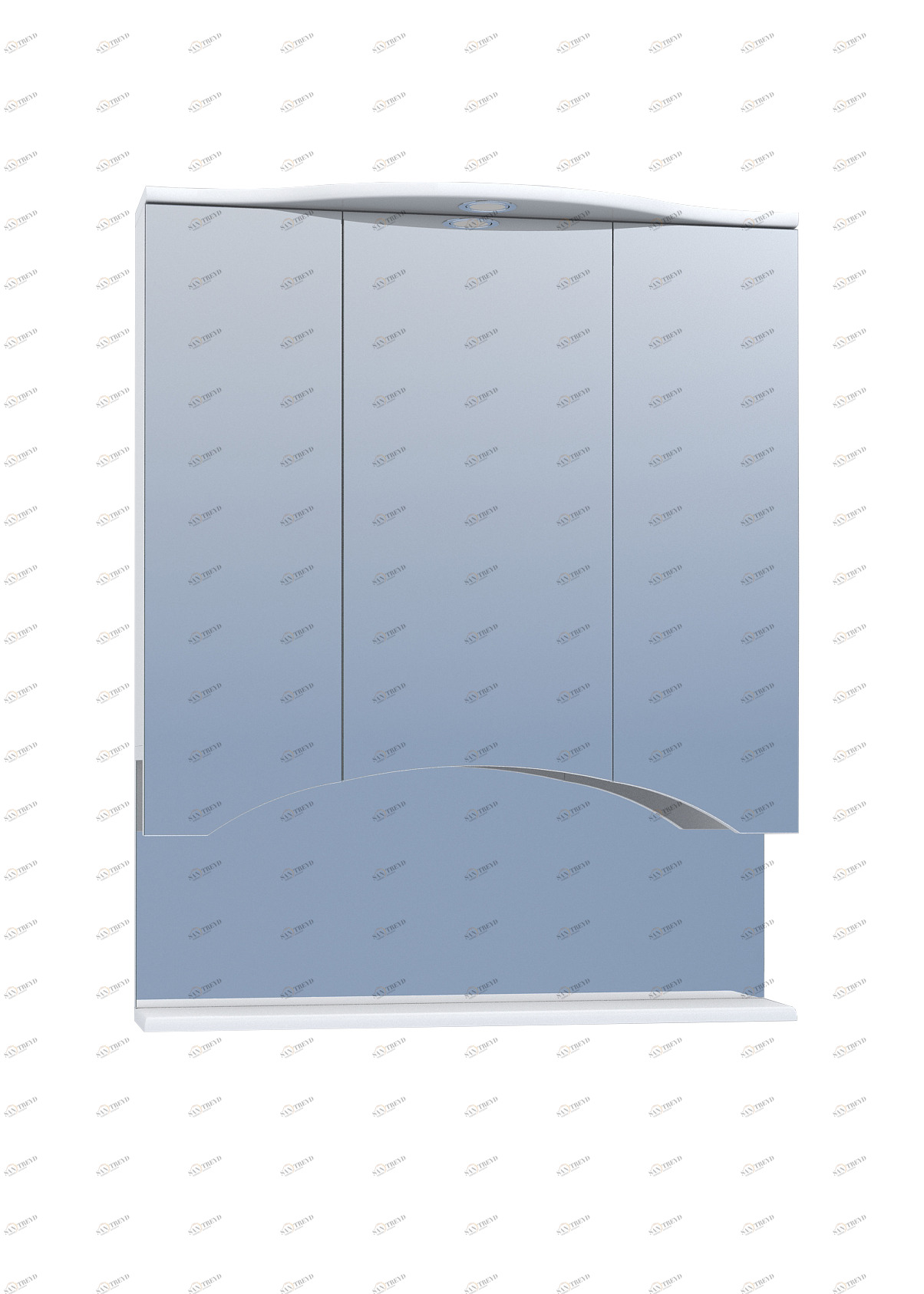 Зеркальный шкаф Atlantic 750 со спотом750⨉250⨉700 мм белый VIGO sun-id-665217