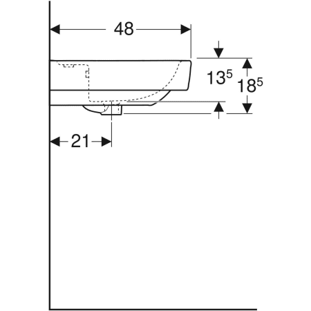 501.720.00.1 Накладная раковина Geberit Renova Plan Geberit  - Вид №45