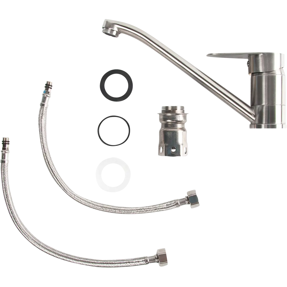 Смеситель для кухни Osgard Gron 14.5 см цвет матовая сталь STLM-2159000 - Вид №3