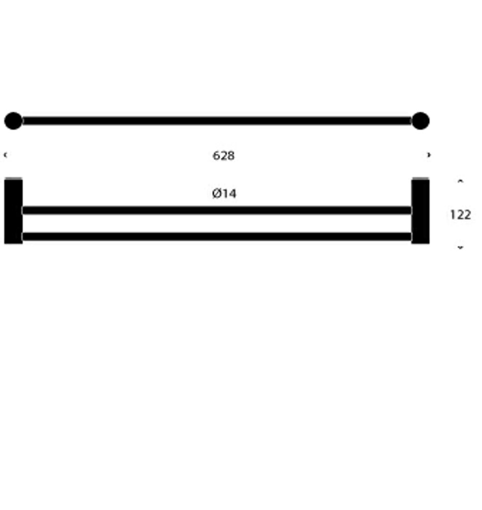 FROST Держатель для полотенца 4, 60cm » матовый Нержавеющая сталь Матовый N1916-2  - Вид №3