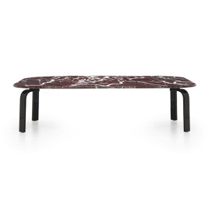 Прямоугольный кожаный журнальный столик