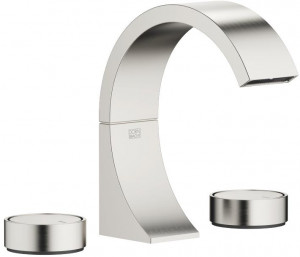 20710811-06_1_11283811-06_1 Смеситель для умывальника на три отверстия со сливным гарнитуром - платина матовая Dornbracht CYO