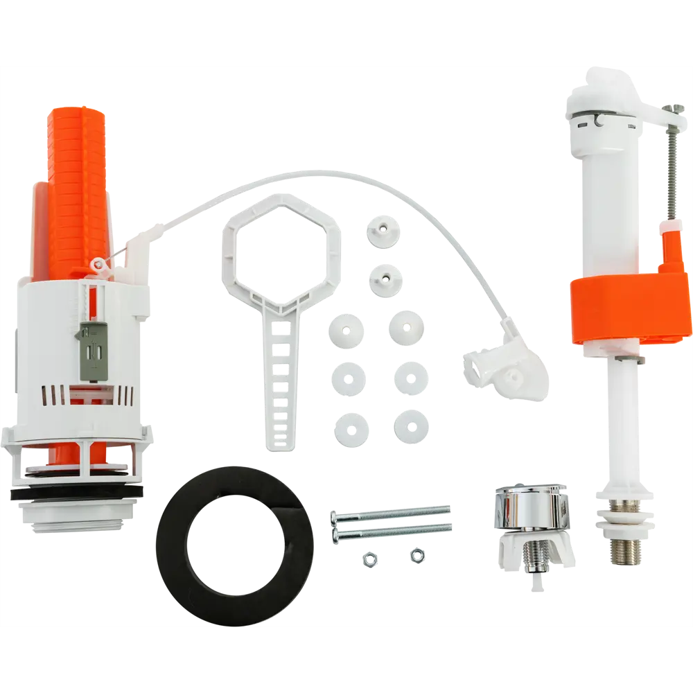 Арматура Equation с нижней подводкой воды 1/2" c двойной кнопкой смыва STLM-2029013