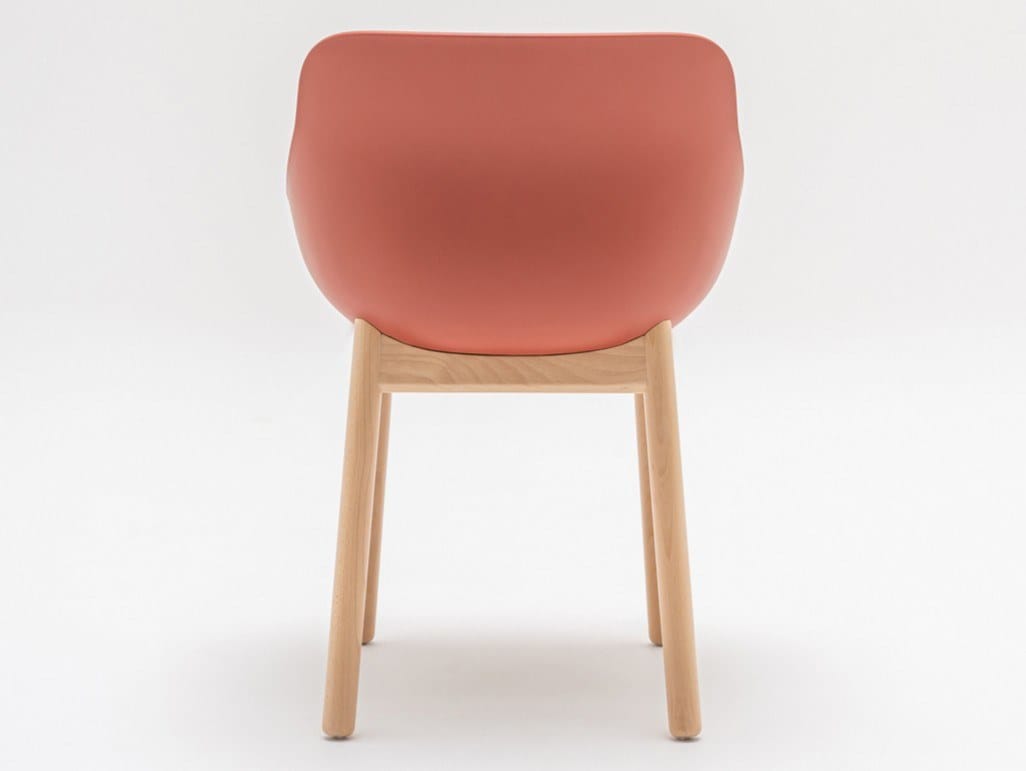 Стул из полипропилена с деревянным основанием и подлокотниками MDD Baltic ARCH-00147602 - Вид №2