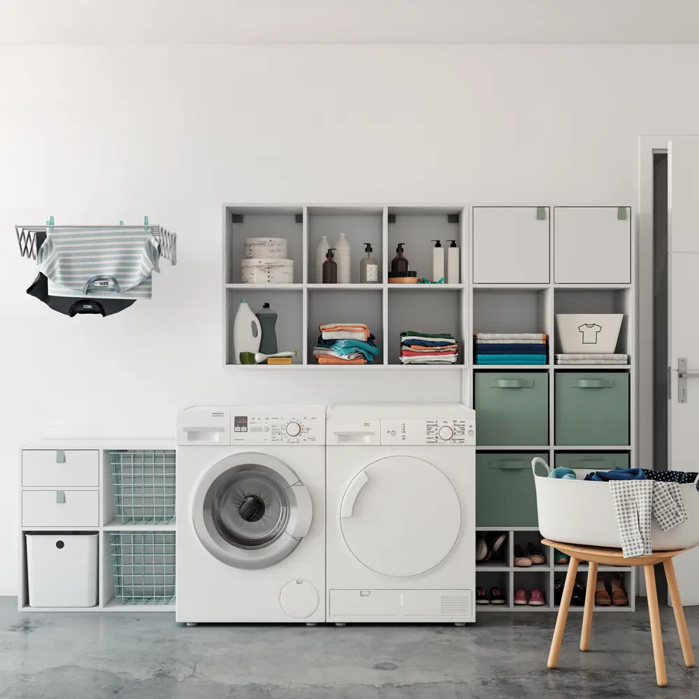 Стеллаж SPACEO KUB 3x2К, 70х104х31,7 см, цвет белый STLM-2006650 - Вид №3