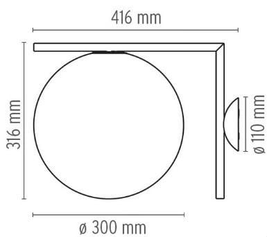 Стеклянный и металлический настенный светильник In Stock Flos ARCH-00030547 - Вид №2