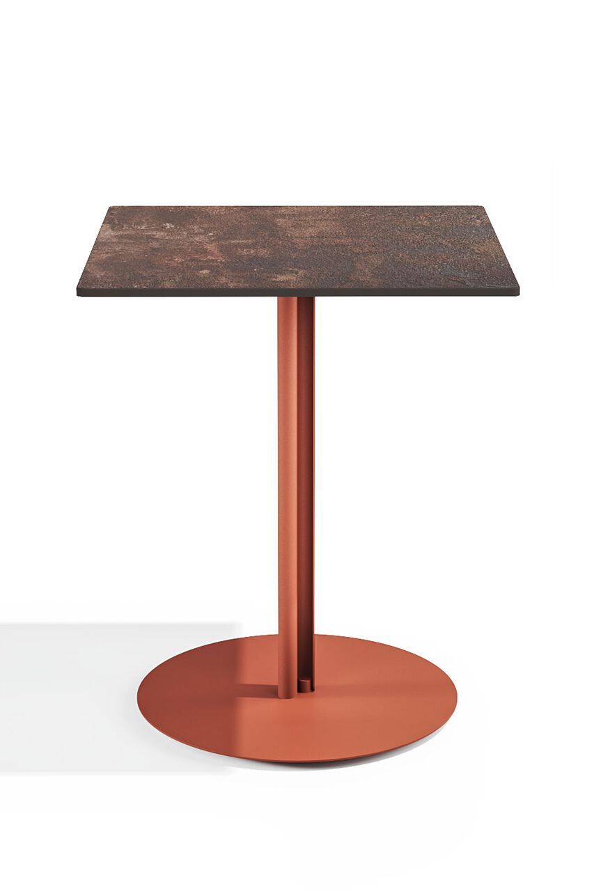 Квадратный стальной стол с порошковым покрытием BABEL D ARCH-00091434 - Вид №1