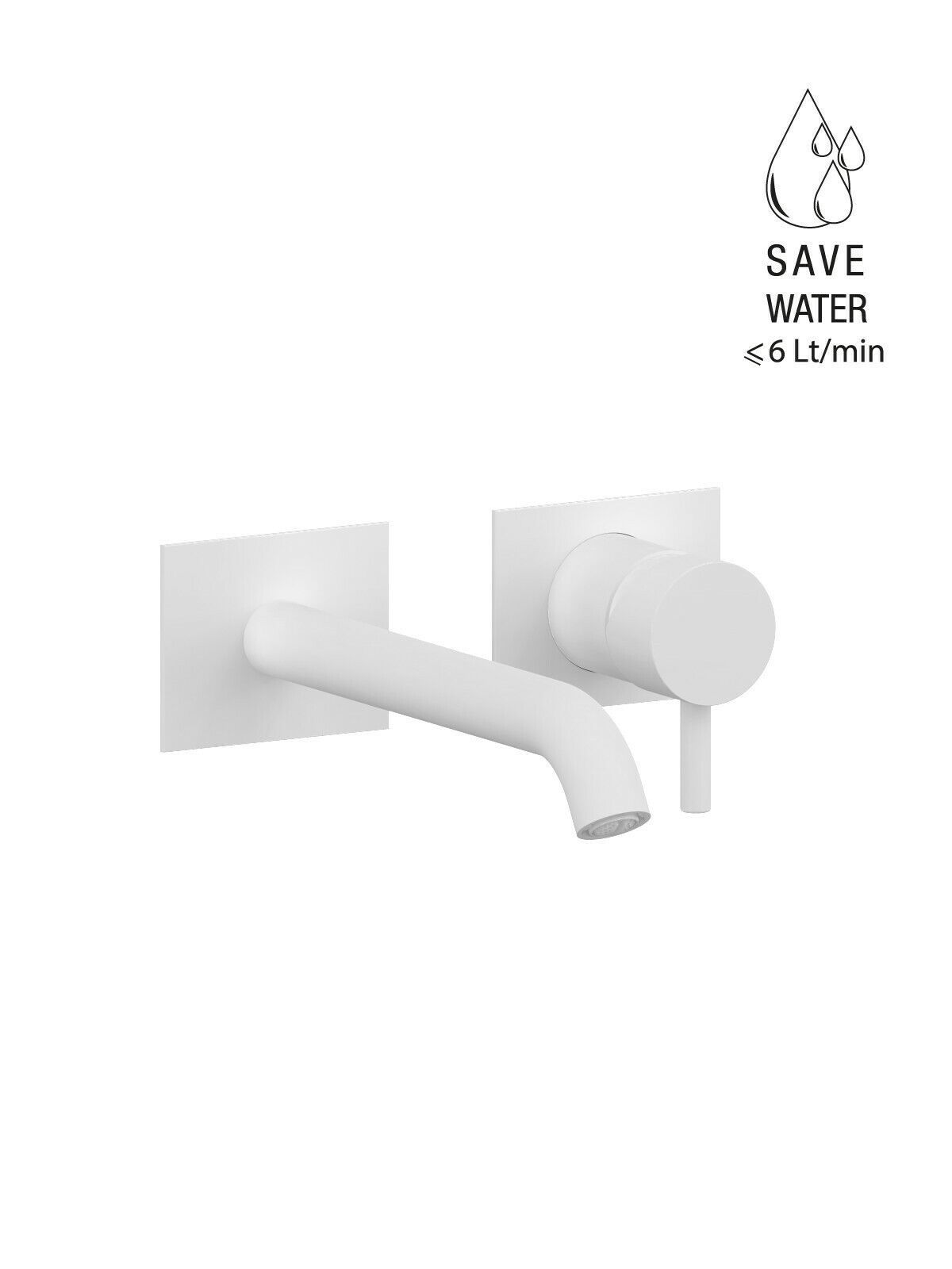 Настенный однорычажный смеситель для раковины с ограничителем расхода Rubinetterie Frattini Pepe XL ARCH-00098540 - Вид №17