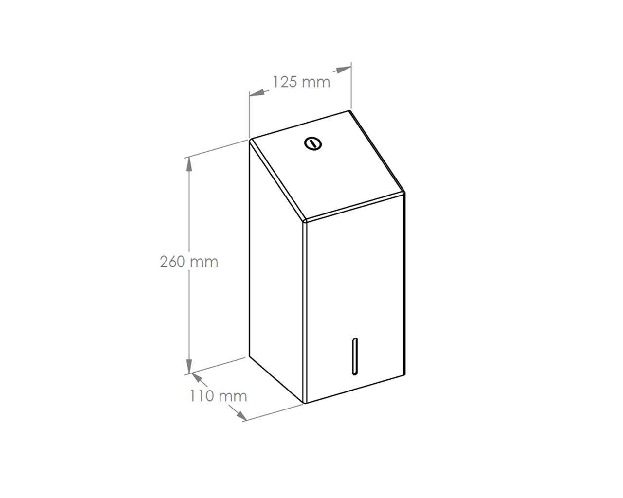 BSP401 Контейнер для туалетной бумаги STELLA, vol. до 400 листов ПОЛИРОВАННАЯ СТАЛЬ Merida  - Вид №1